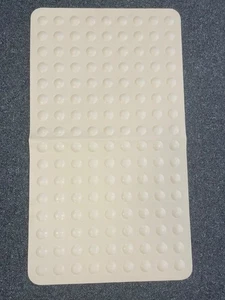 TRIXES Non-Slip Bath Mat - Cream Rubber Mat with Suction Pads for Bath or Shower - Picture 1 of 4