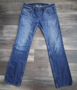 Diesel Safado Regular Slim Straight Button Fly Denim Blue Jeans Mens Size 33x34 - Picture 1 of 14