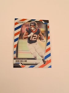 2024 Panini Prizm - Red White & Blue Prizm #113 Nico Collins - Picture 1 of 3
