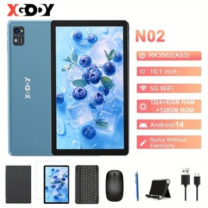 Newest 10Inch Android 14 Tablet PC, 12GB RAM+128GB ROM, 1280*800 HD WIFI (Blue) - Picture 1 of 16