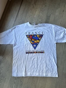 Vintage France Monaco Nice Juan Cannes Cities Boxy Tshirt Size XL - Picture 1 of 4