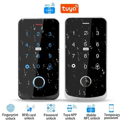 Tuya Bluetooth Touch Access Control Keypad RFID 13.56MHzFingerprint Door Opener - Image 1 of 4