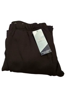Silverts Adaptive Black Fleece Pants Self-Dressing Easy Pull-On/Off - Size M - Picture 1 of 7