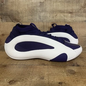 Adidas SM Harden Volume 8 Men's Size 8.5 White Purple Basketball Shoes JP5440 - Picture 1 of 12