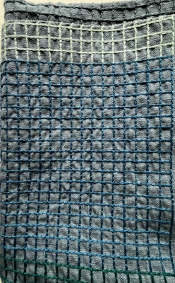 Lee Jofa Kelly Wearstler Gridlock Admiral   Designer  Fabric Remnant 24"x34" - Image 1 of 2