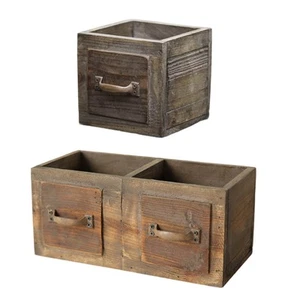 Wood Planter Box Flower Vase for Dining Room Home Garden Table Centerpieces - Picture 1 of 14