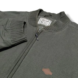 Parish Nation Quilted Bomber Jacket Mens 3XL Olive Army Green Full Zip - Picture 1 of 9