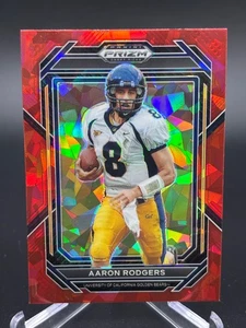 2023 Prizm Draft Picks Aaron Rodgers Red Cracked Ice No. 2 - Picture 1 of 10
