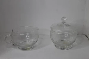 Princess House #466 3-teiliges Kristall Zucker & Milchkännchen Set - Bild 1 von 5