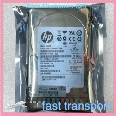 652583-B21 600GB HPE  10K 2.5" SAS 6G SC ENT HDD 653957-001 0 HOURS - Image 1 of 4