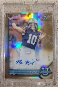 2021-22 Bowman University Bo Nix Auto Gold /50 #BCPA-BN - Picture 1 of 2
