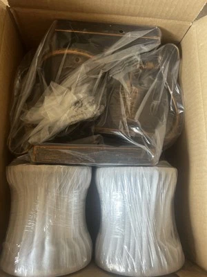 Lámparas rústicas acabado bronce frotado con aceite interior vintage luz de pared pared Foto 1 de 4