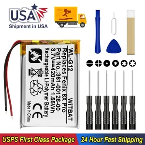 For Garmin Fenix 6S/ 6S Pro Vivoactive 3 Music Battery 361-00126-00 361-00086-12 - Picture 1 of 7