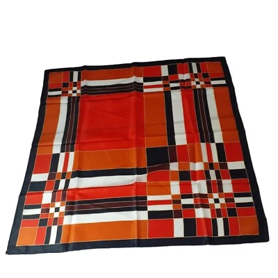 Bufanda de Colección Nasharr Friers Firmada Enrollada a Mano Geométrica Japón Art Deco 26" Foto 1 de 4