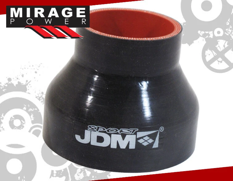JDM Sport 4" To 3" Straight Reducer Black Red Silicone Coupler Hose Piping Pipe - Изображение 1 из 4