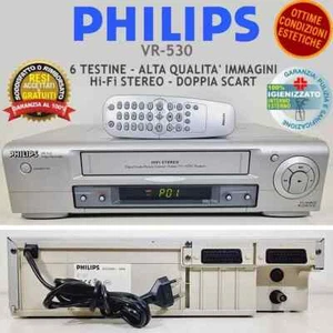 VIDEOREGISTRATORE VHS PHILIPS VR530 LETTORE CASSETTE VCR VINTAGE FUNZIONANTE - Foto 1 di 11