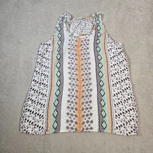 Charming Charlie Tank Top Womens Medium Racerback Snakeskin Print Summer Boho - Picture 1 of 13