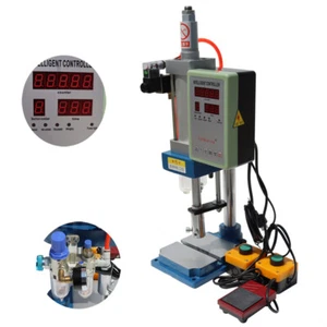 440lbs Digital Double Control Pneumatic Press Punch Machine 110V Easy Adjust US - Picture 1 of 8