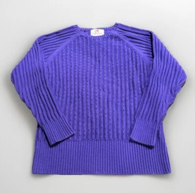 Quaker Factory Knit Sweater • Size S • Purple • Beaded - Image 1 of 4