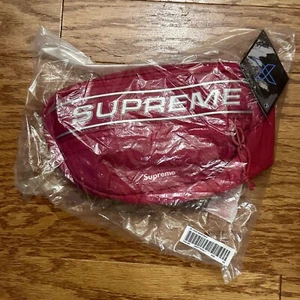 Supreme FW23 3D LOGO Waist Bag Red Grey/Silver Box Logo FREE U.S. S&H - Picture 1 of 6