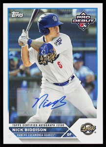 2023 Topps Pro Debut AUTO NICK BIDDISON #PD-176  Baseball  QUAKES AU