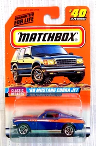 Matchbox '68 Mustang Cobra Jet #40 Classic Decades 1968 MUSTANG Mattel Wheels - Picture 1 of 3