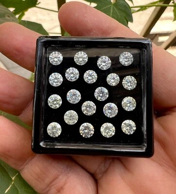 8.00 CTW 20PCS Round Cut Moissanite, Handmade Moissanite Lot - Image 1 of 4