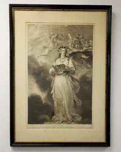 Mrs Billington come Santa Cecilia 1803 incisione James Ward dopo Sir Joshua Reynolds - Foto 1 di 12