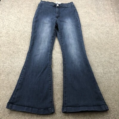 Pantalones de mezclilla Altar'd State para mujer 27/5 azules lisos con fondo de campana acampanados elásticos * Foto 1 de 4