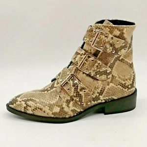 Steven Womens Block Heel Side Zip Ankle Boot Buckle Front Multicolor Sz 7 M NEW - Picture 1 of 9