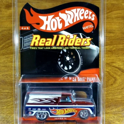 Hot Wheels RLC Real Riders '64 GMC Panel 45/4000 White Red Blue Series 10 2011 - Image 1 of 3