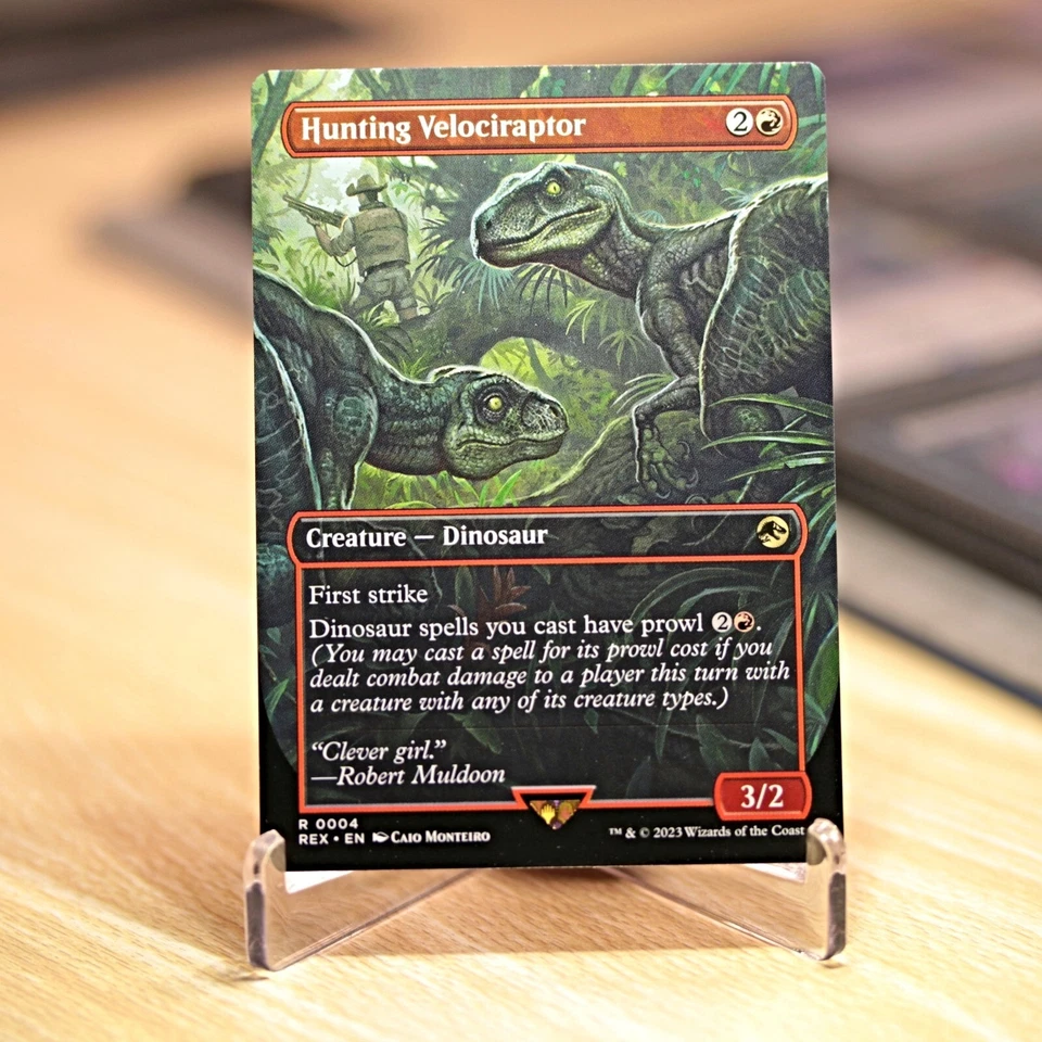 Hunting Velociraptor R Regular #4 Borderless | REX Jurassic Park | MTG - Image 1 of 1