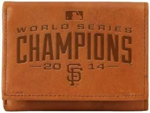 San Francisco Giants WALLET 2014 World Series Champs Trifold LEATHER - Picture 1 of 3