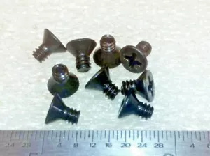 6-32 X 1/4" SCREW FLAT HEAD 82-deg PHILLIPS BLACK OXIDE ALLOY STEEL - 100 pcs - Picture 1 of 1