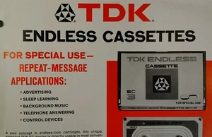 TDK Endless Cassette Sales Brochure Original 1971 Rare VHTF Audiophile Electroni - Picture 1 of 9