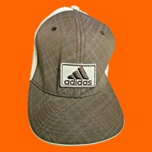 Adidas Youth Hat Cap Size Spandex Flex Stretch Fit One Size Brown/Striped