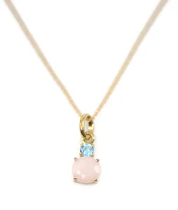 Tous Opal Aquamarin 18K Gelbgold Halskette mit Anhänger - Bild 1 von 3