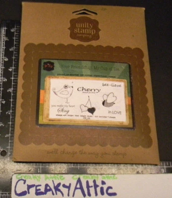 YOUR FRIENDSHIP MY CUP OF TEA 6 CLING RUBBER STAMPS UNITY STAMP COMPANY 162 - Image 1 of 2