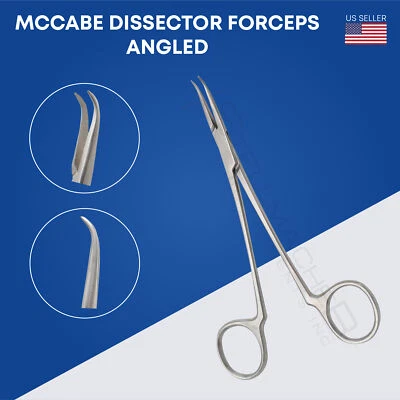 STELLMACHER INSTRUMENTS INC McCabe Facial Nerve Dissector 14 cm Curved Smooth Jaws Sharp German Grade Steel