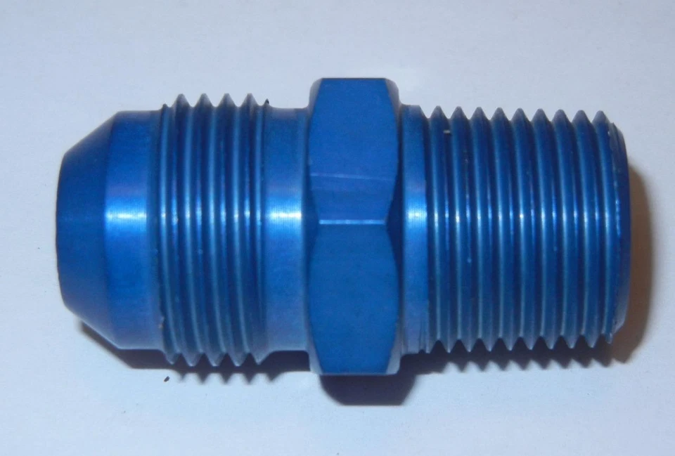 Aeroquip Passform -8 An Zu 3/8 " Npt Gerade Aluminium Blau Jeder FBM2007 - Bild 1 von 1