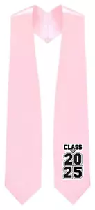 Estola de graduación rosa "Clase de 2025" - Imagen 1 de 1