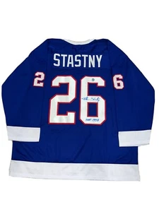 Peter Stastny Signed Autographed Custom Jersey With HOF inscription - Picture 1 of 4