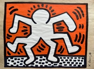KEITH HARING CoA Art Painting Gnadmade Drawing Vintage Original Signed - Picture 1 of 5