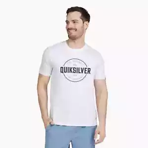 Camiseta Quiksilver Blanca Gráfica | Para Hombre Talla: GRANDE Camisa Manga Corta - Imagen 1 de 1