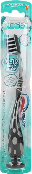 6 pezzi di spazzolino da denti per bambini aquafresh junior 6-12 anni - setole m - Immagine 1 di 1