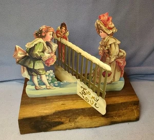 "To My Love" 1994 B. Shackman & Co Die Cut Victorian Stand-Up Card 9" X 7" - Picture 1 of 9
