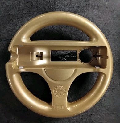 HORI Nintendo Wii & Wii U Gold Mario Kart Racing Steering Wheel Zelda Link - Image 1 of 2