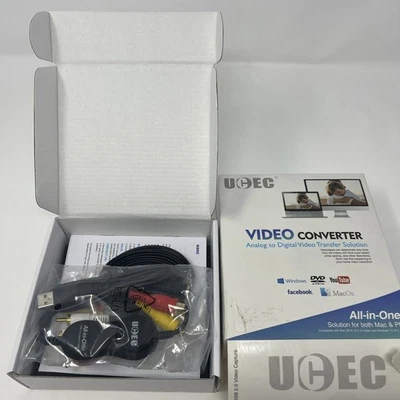 UCEC USB Video Capture Card Device VHS VCR TV to DVD Converter for Mac Windows - Image 1 of 4