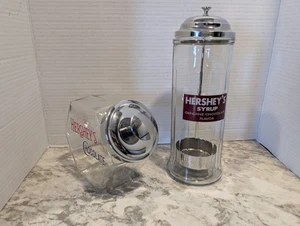 VINTAGE USA HERSHEY'S Schokolade Glas Soda Brunnen Strohhalm Halter Spender G1009 - Bild 1 von 20