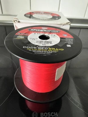 400 M NEU Spiderwire Code Red Geflochtene Schnur 0,17 Geflecht Angeln Zander TOP - Bild 1 von 2